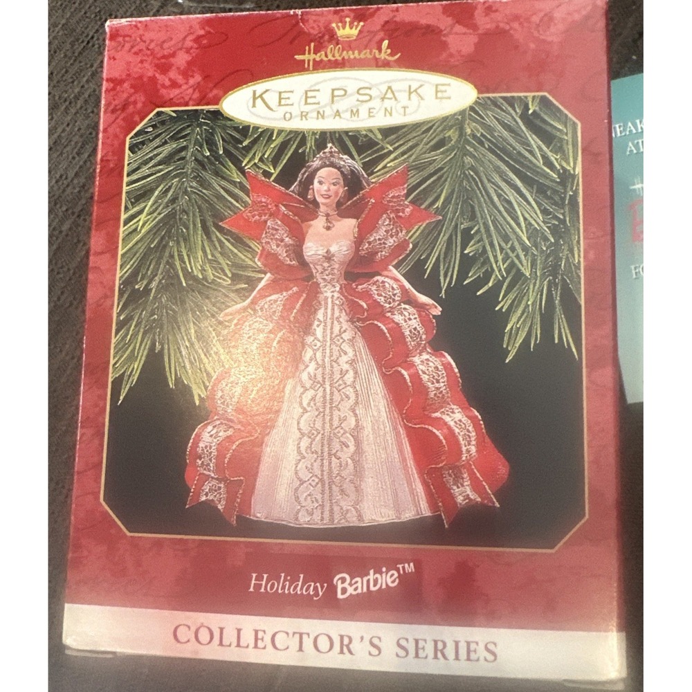 1997 Keepsake Ornament Holiday Barbie‎ Collector's Series QX16212 w/pamphlet